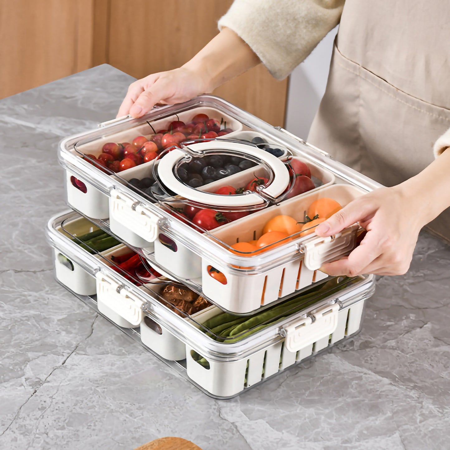 4 Portions Refrigerator Storage Box (Premium Quality)