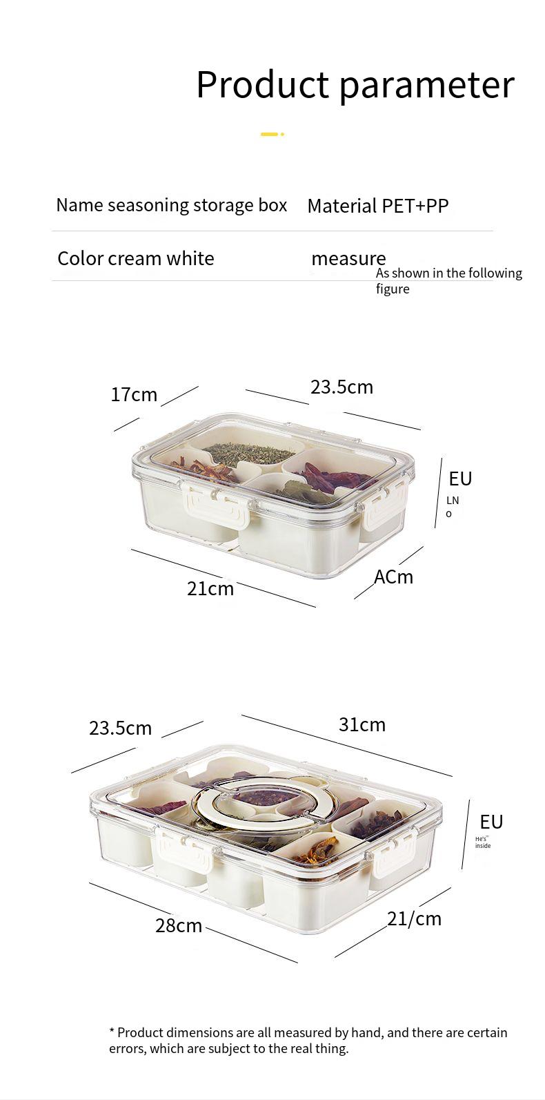 8 Grid Seasoning Box With Lid (Premium Quality)