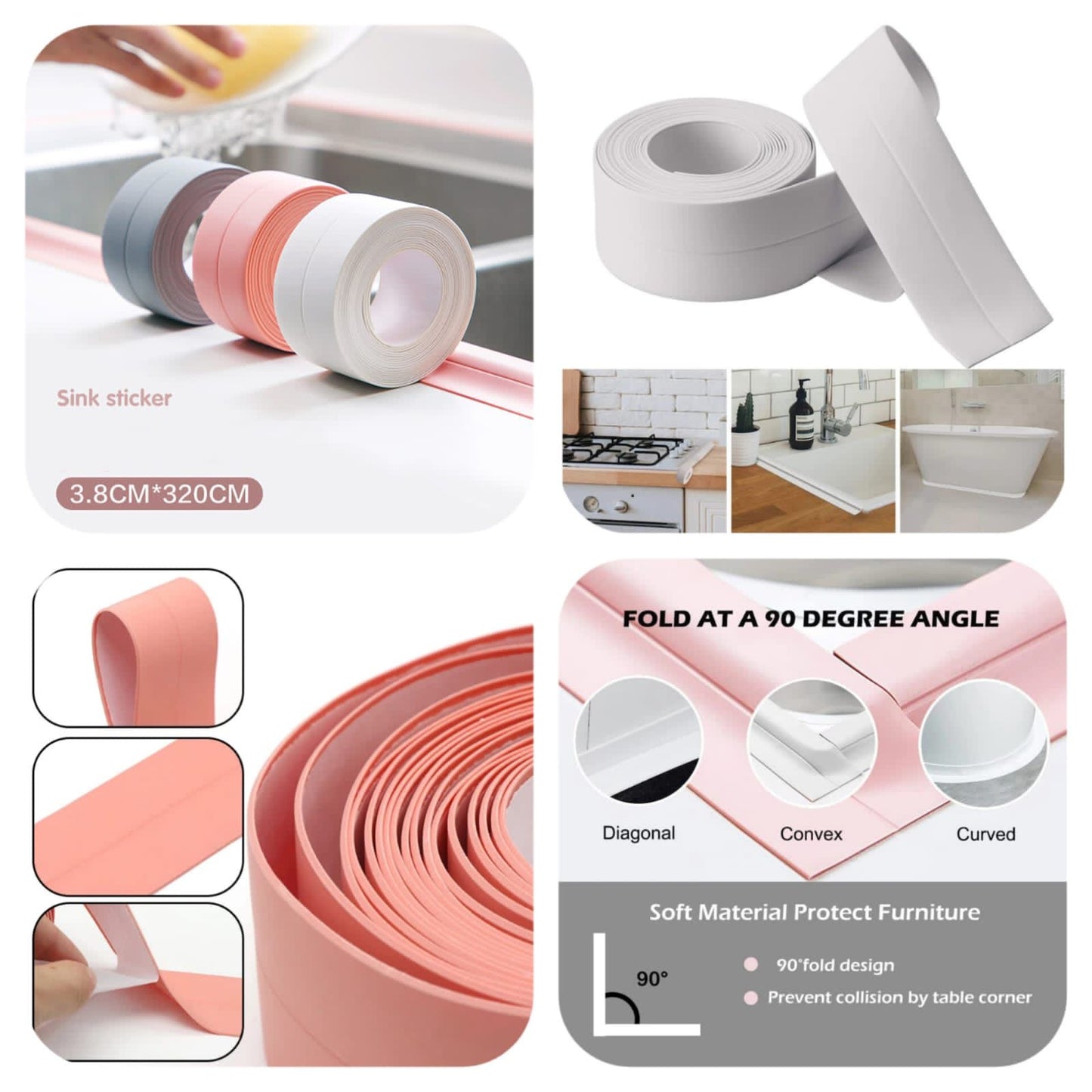 1PCS PVC Self Adhesive Waterproof Sealing Tape