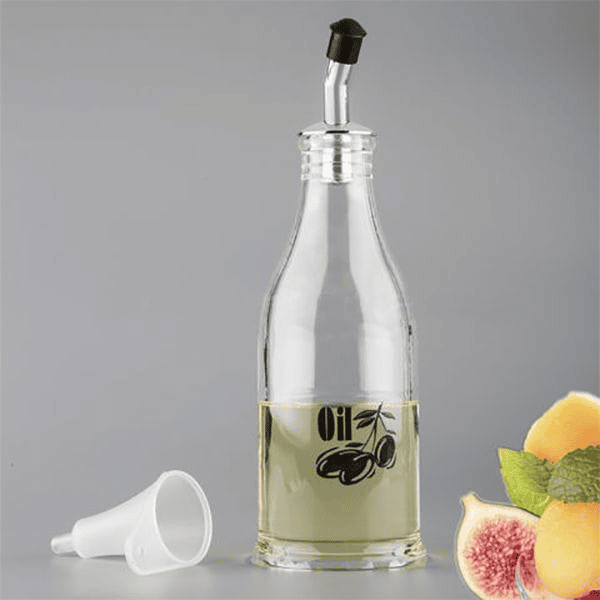 Acrylic Condiment Kitchen Oil Bottle With Metal Nozzle 800ml