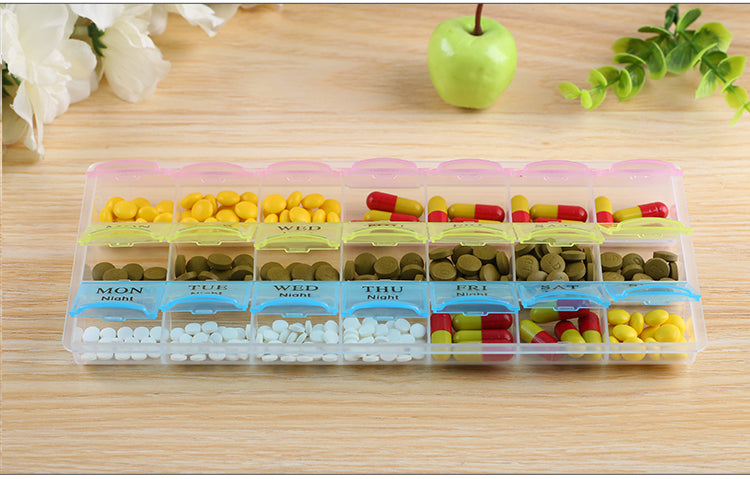 7 Days Weekly Pill Case Medicine Tablet Dispenser Carry Pill Box