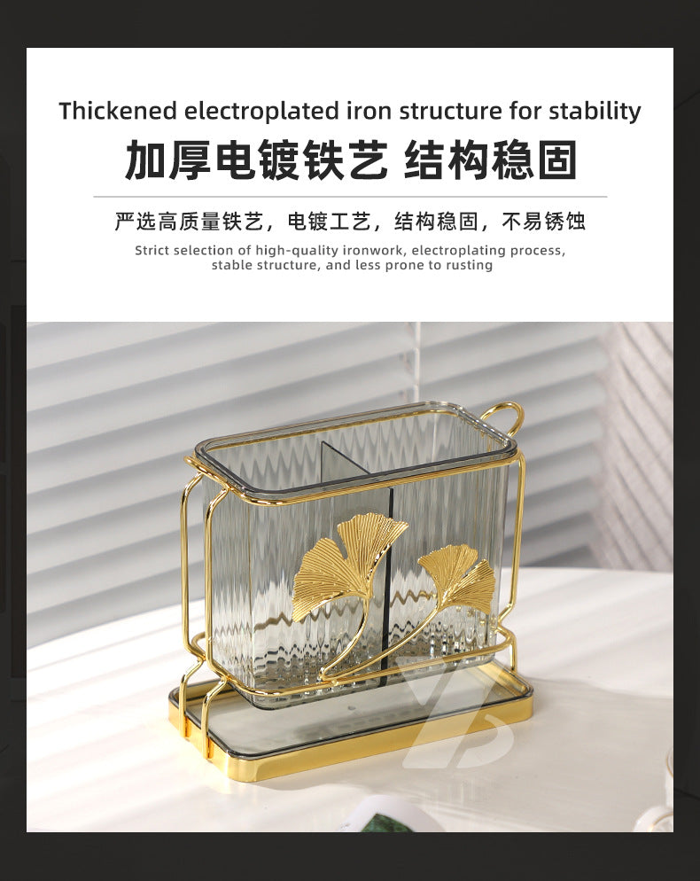 Luxury Leaf Pattern Cutlery Holder (Premium Quality)