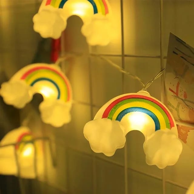 LED String Rainbow Cloud Light USB + Cell Operated