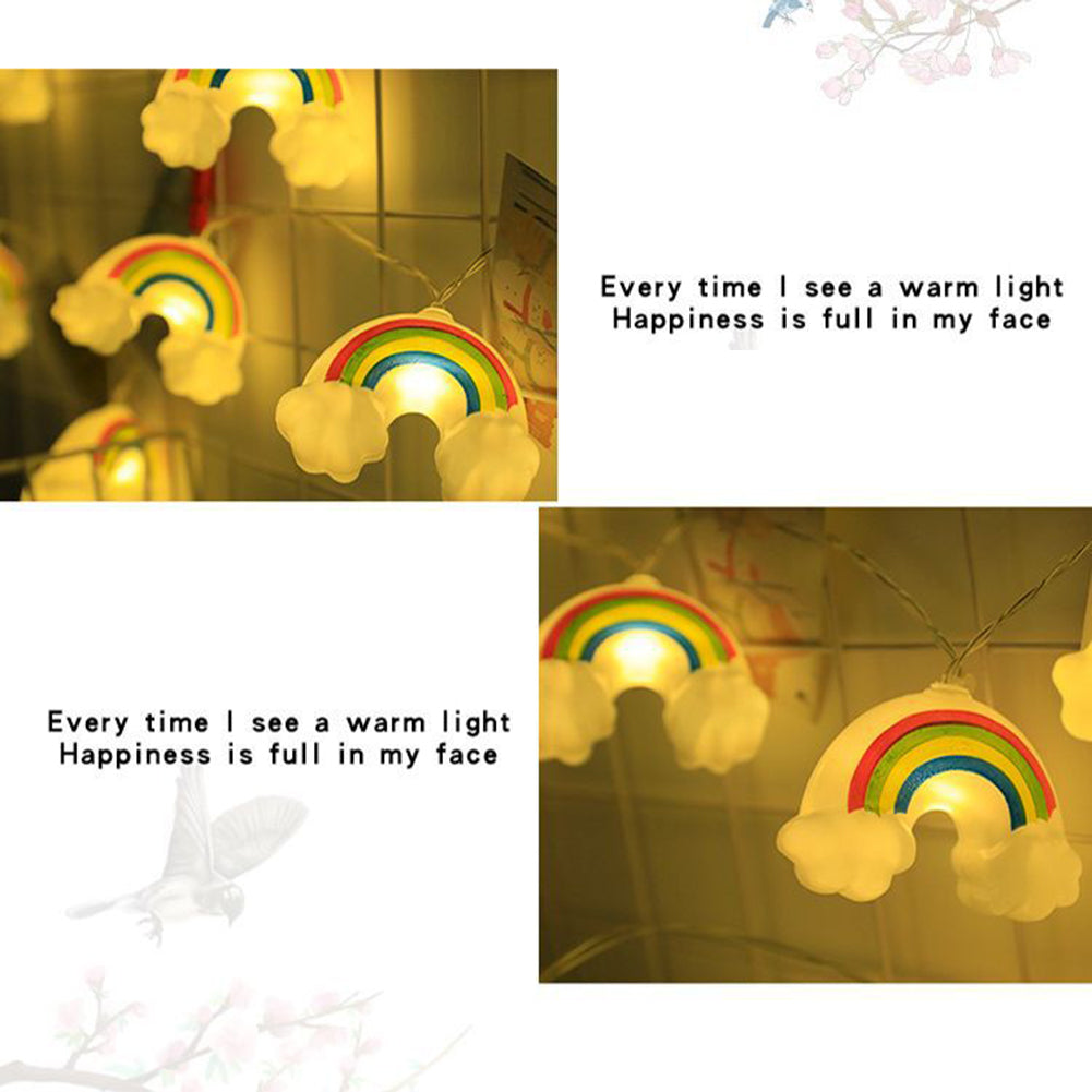 LED String Rainbow Cloud Light USB + Cell Operated