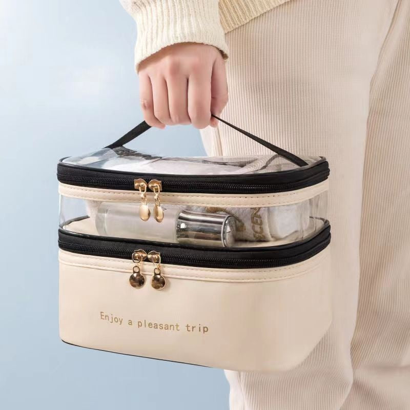 Double Zip Cosmetic Pouch (Premium Quality)