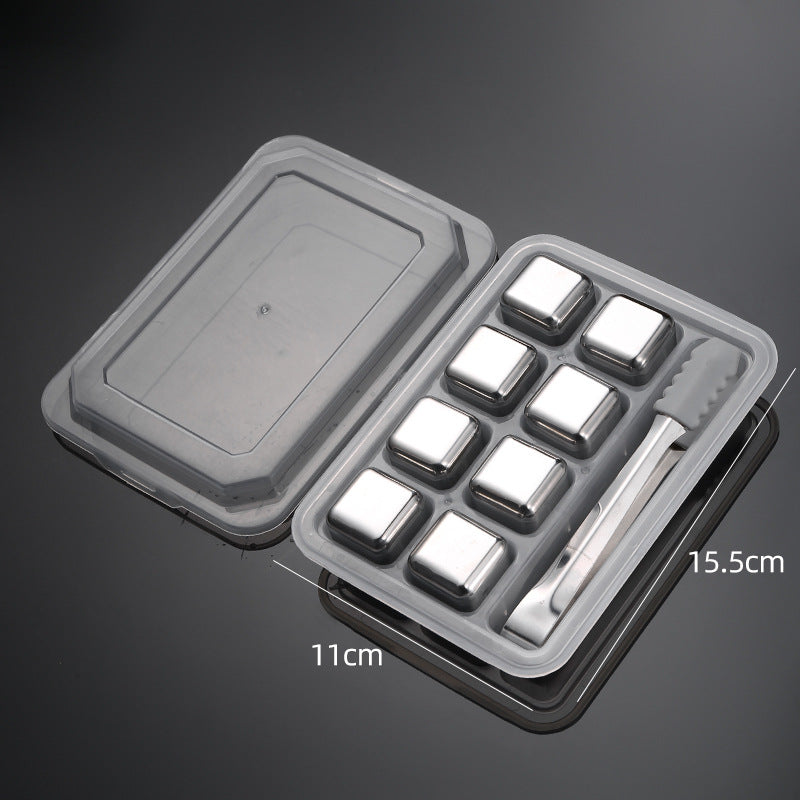 Reusable Ice Cubes Stainless Steel (8 Pcs Set)