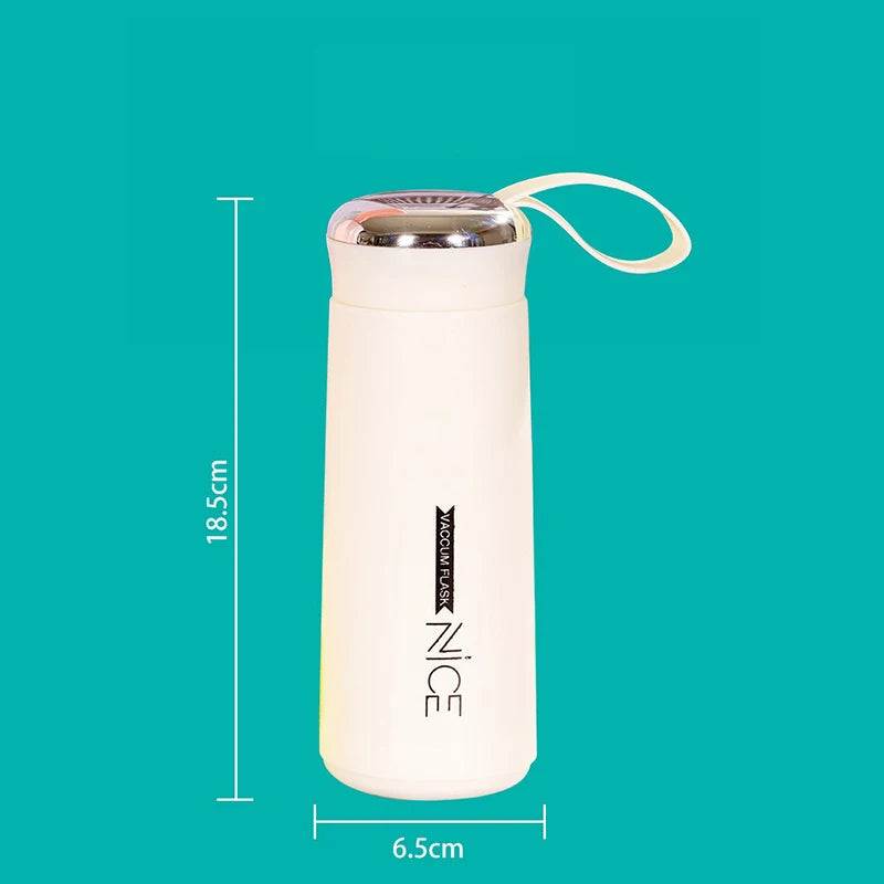 400ML Portable Double Walled Glass Bottle