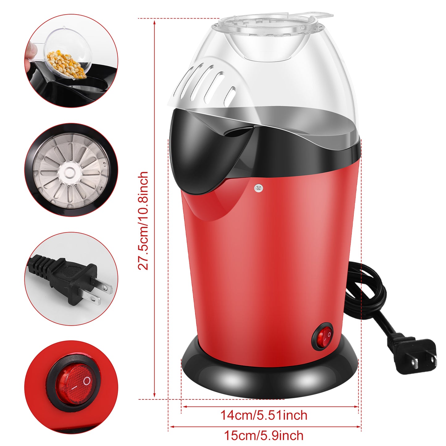2.5L Popcorn Machine (Premium Quality)