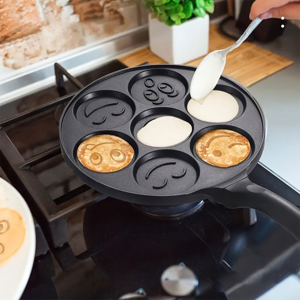 7 Portion Smiley Face Non Stick Frying Pan