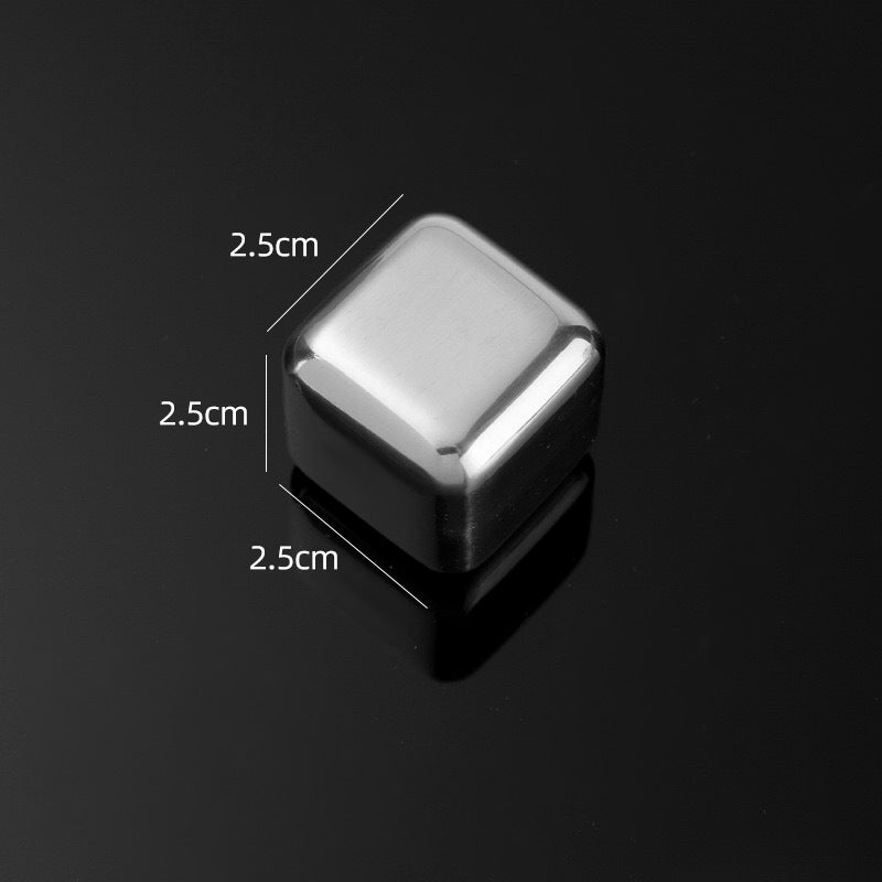 Reusable Ice Cubes Stainless Steel (8 Pcs Set)
