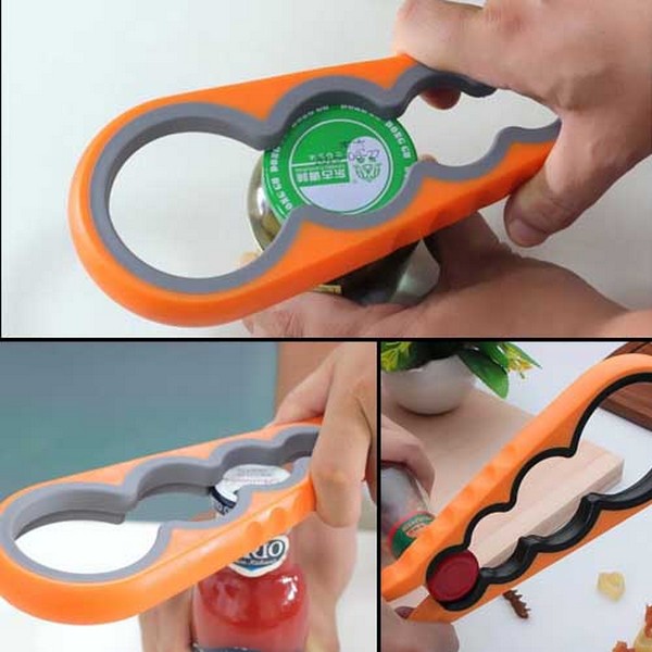 Bottle Lid Opener 4 In 1 Non-Slip Jar Opener Bottle Cap Opener
