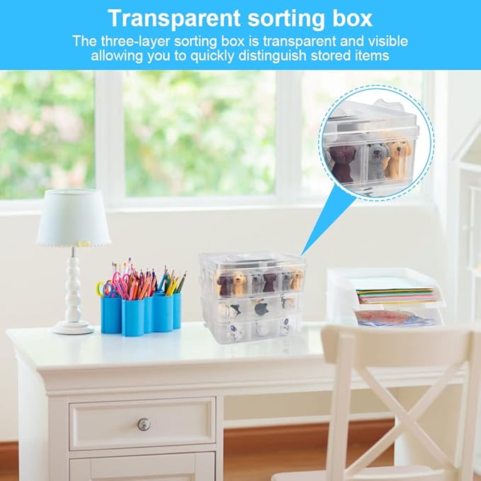 Multi Layer 18 grid plastic storage box