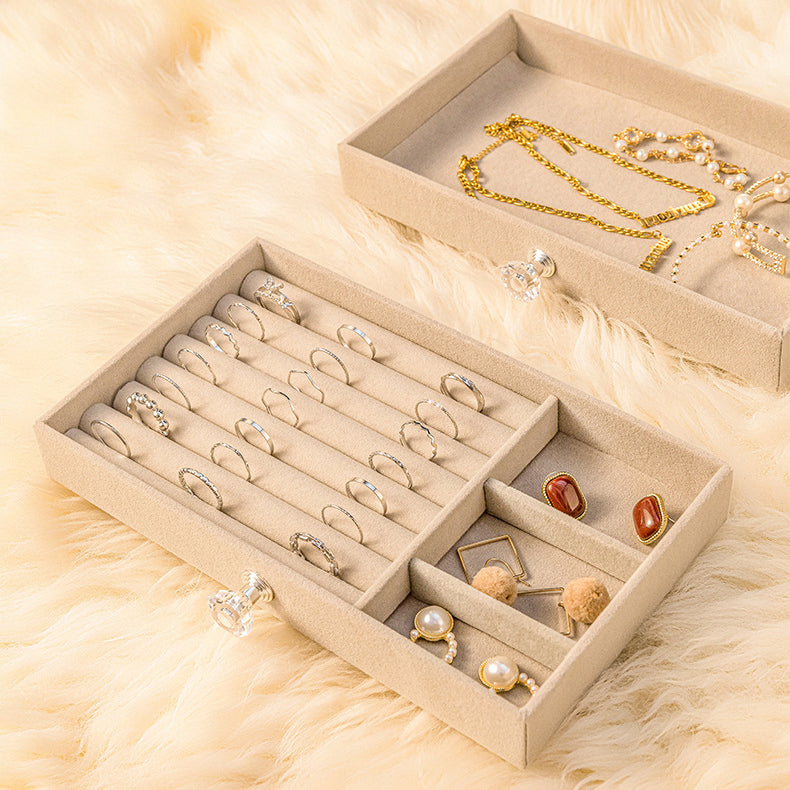 3 Layer Acrylic Jewelry Storage Box Dust-Proof Earrings Ring Storage Case