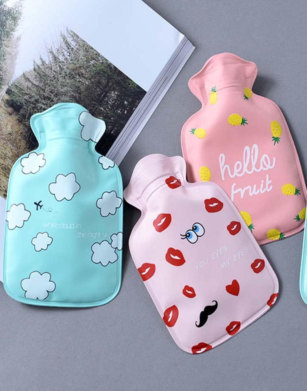 1pc Hot Water Bottles, Hand Warmer With Lovely Cartoon Knitted Portable Hand Hot Water Bags Random Color