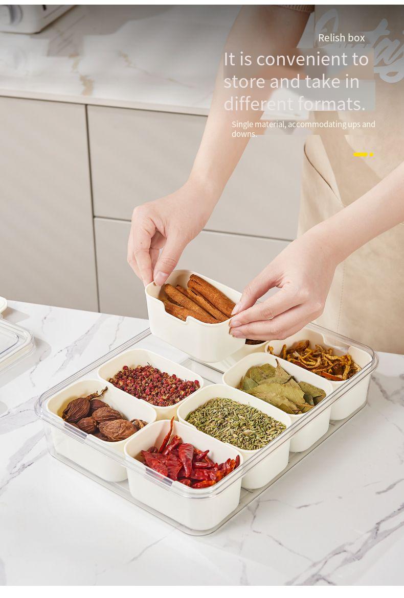 8 Grid Seasoning Box With Lid (Premium Quality)