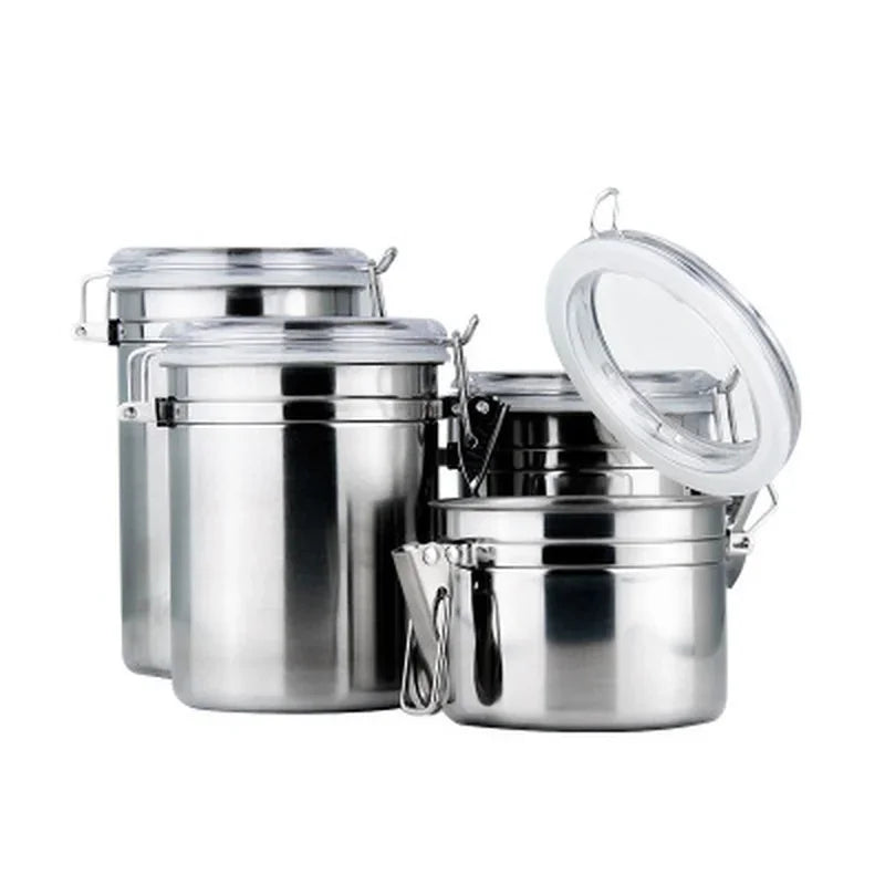4 PCS Storage Container Stainless Steel