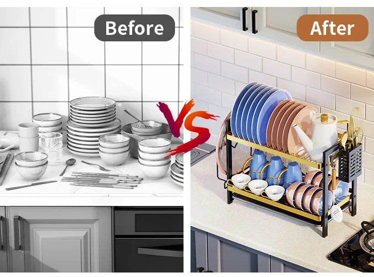 Kitchen Dish Drying Rack Cutlery Organizer (Superior Quality)