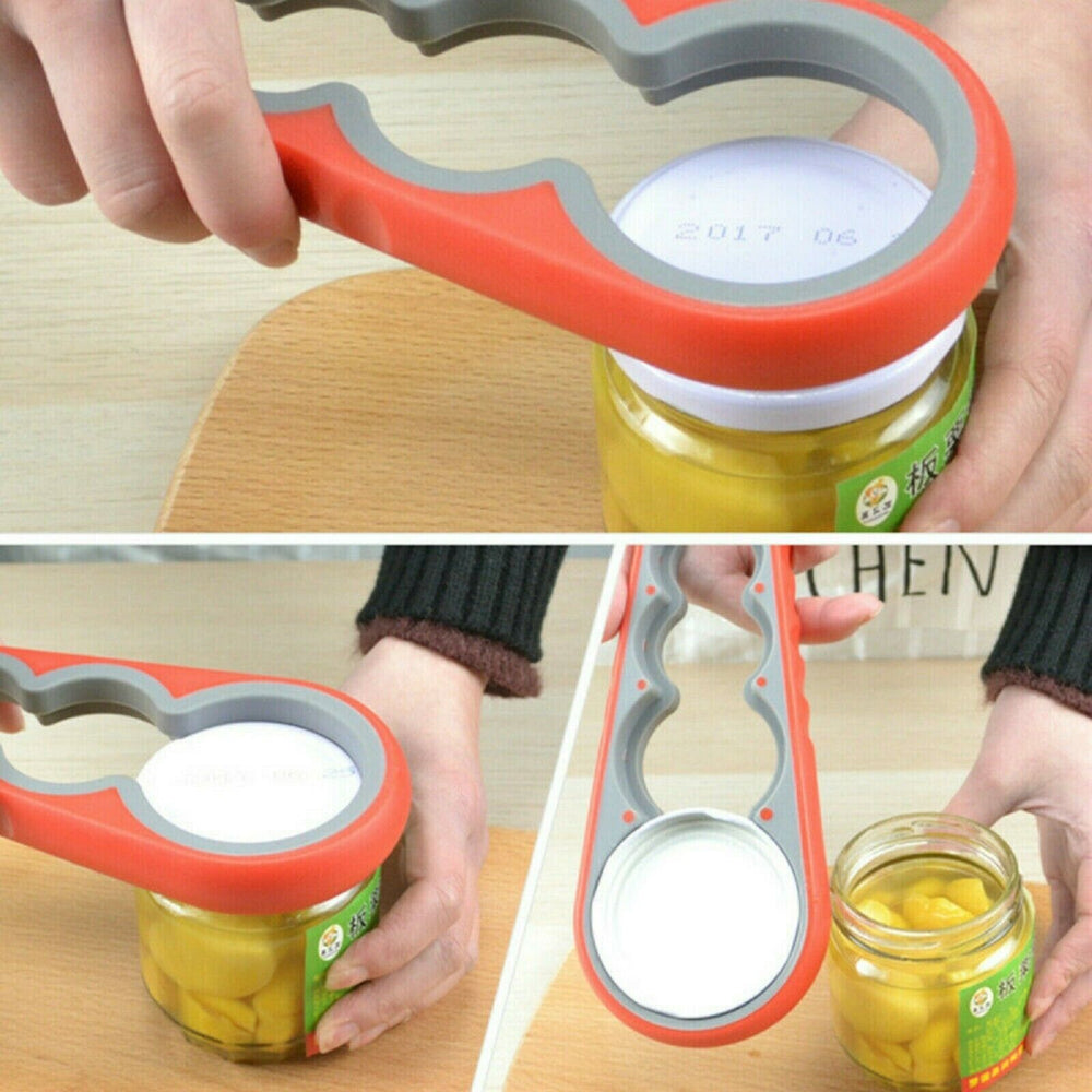 Bottle Lid Opener 4 In 1 Non-Slip Jar Opener Bottle Cap Opener
