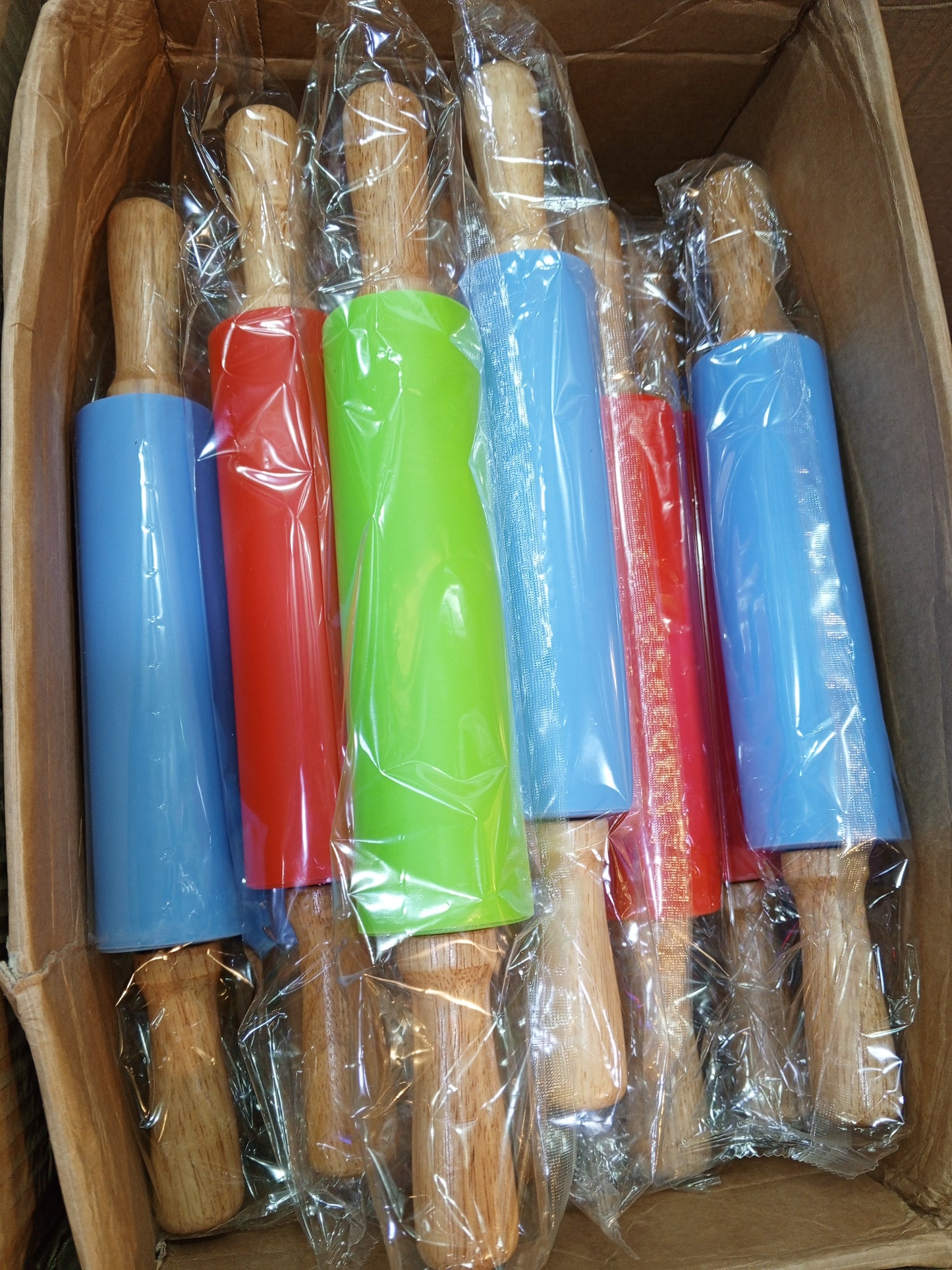 Wooden Handle Non Stick Silicone Rolling Pin