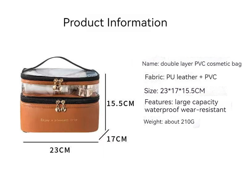 Double Zip Cosmetic Pouch (Premium Quality)