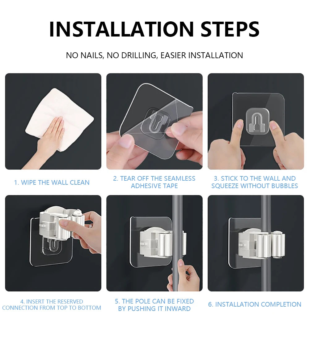 Mop Holder Self-adhesive 1PC