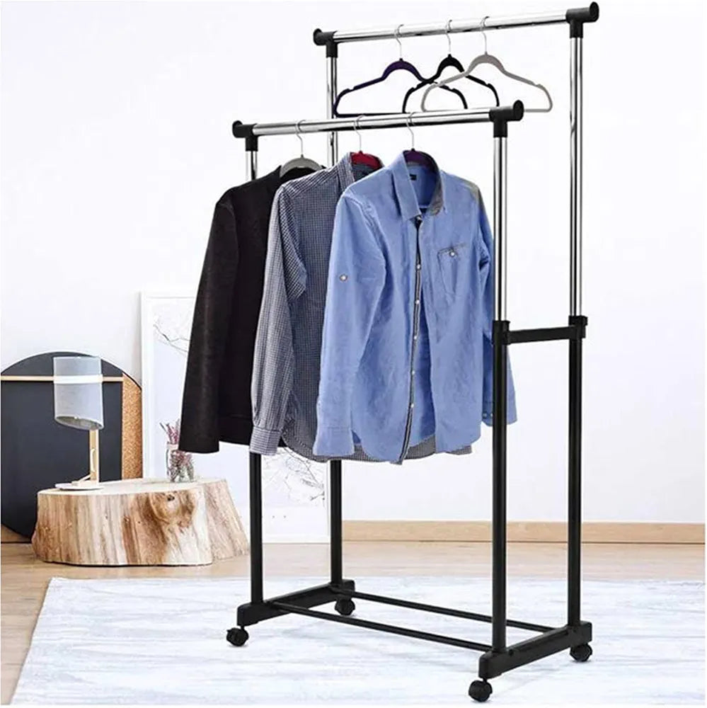 Stainless Steel Double Pole Clothes Rack