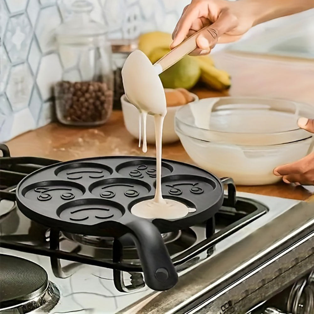 7 Portion Smiley Face Non Stick Frying Pan