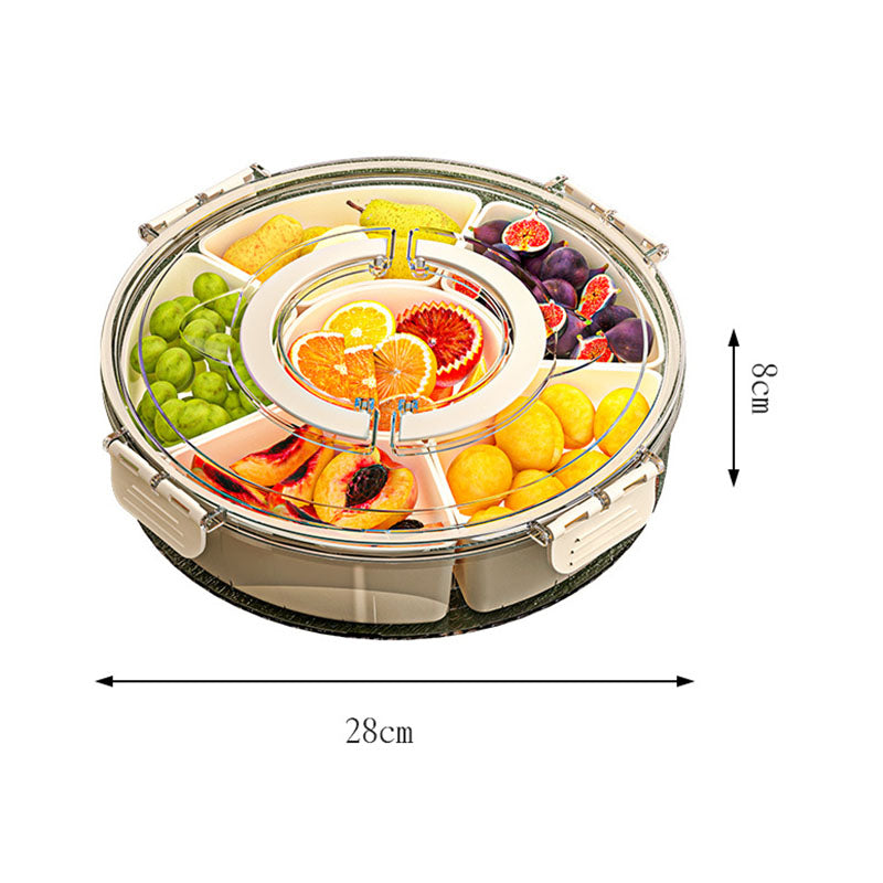 Transparent Cover 6grid Rotating Storage Box (Premium Quality)