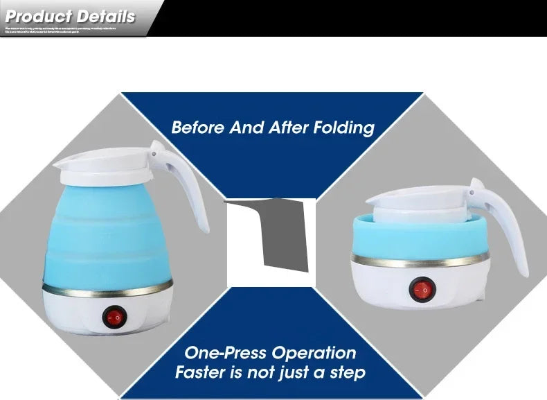 Portable Silicone Compression Electric Kettle Home Kettle Easy To Travel