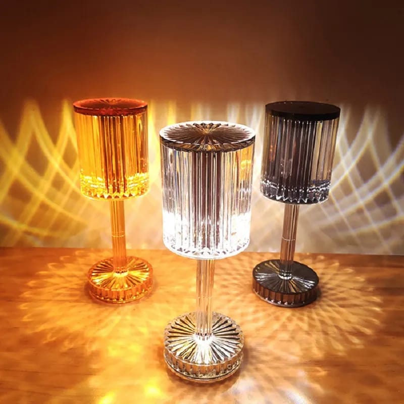 Touch Sensor Multi Color Crystal Table Lamp