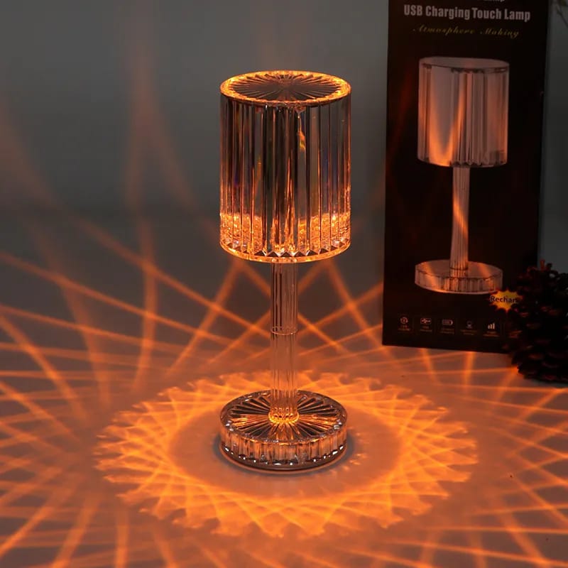 Touch Sensor Multi Color Crystal Table Lamp