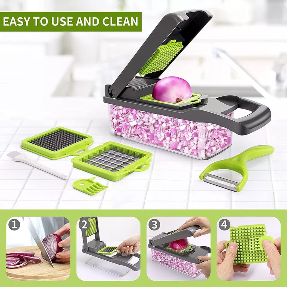 14 in 1 Multifunctional Vegetable Food Chopper (Best Quality)