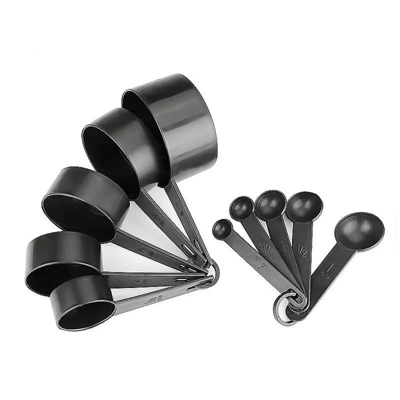 10 pcs Black Color Measuring Cups