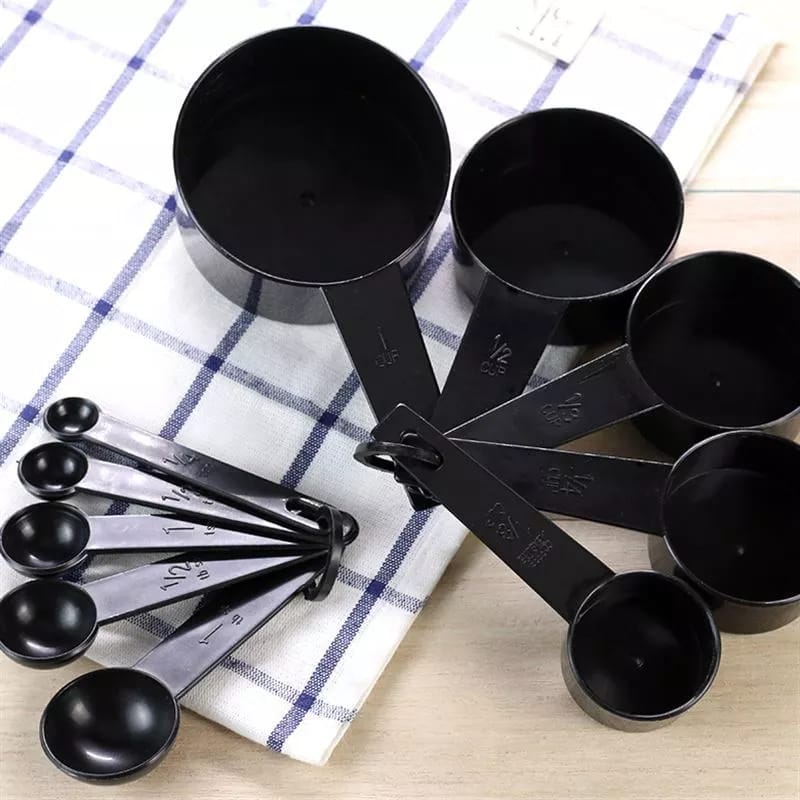 10 pcs Black Color Measuring Cups