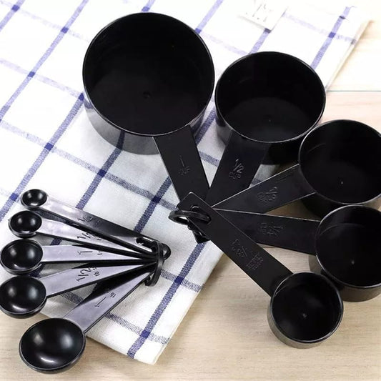 10 pcs Black Color Measuring Cups