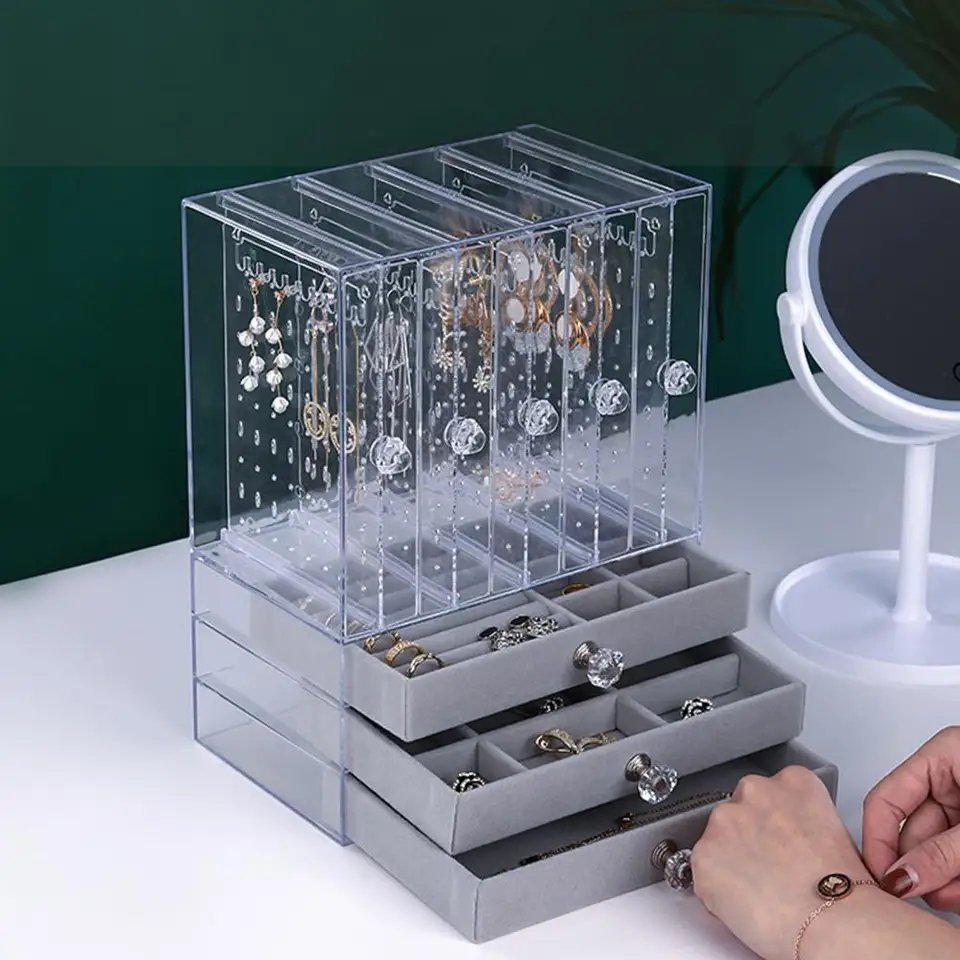Multi layer Jewelry Dust Proof Storage Box