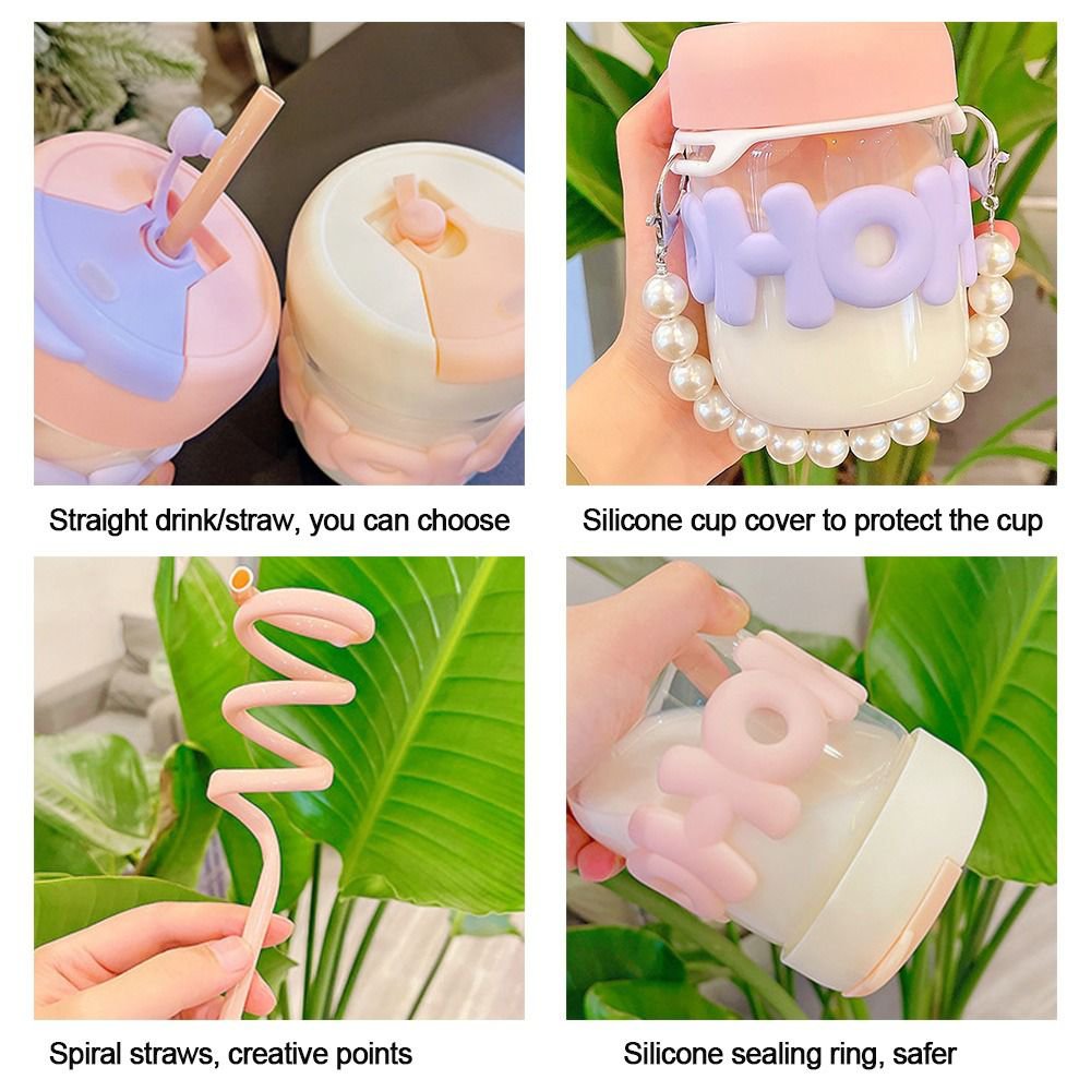 3500ml Cute Pearl Chain Glass Cup