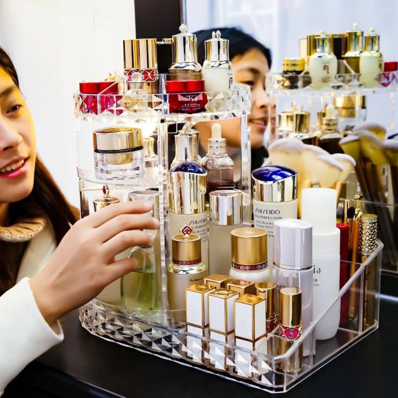 2 in1 Rotating Cosmetic Organizer