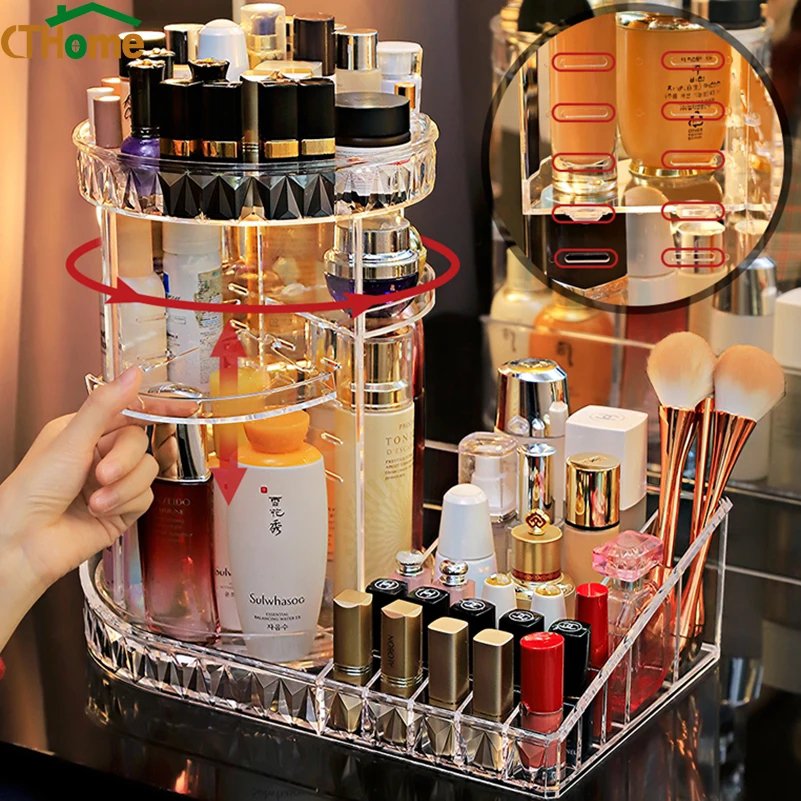 2 in1 Rotating Cosmetic Organizer