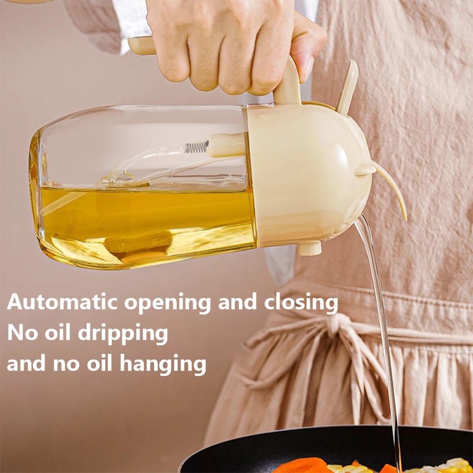 580ml 2 in 1 Glass Oil Spray Bottle