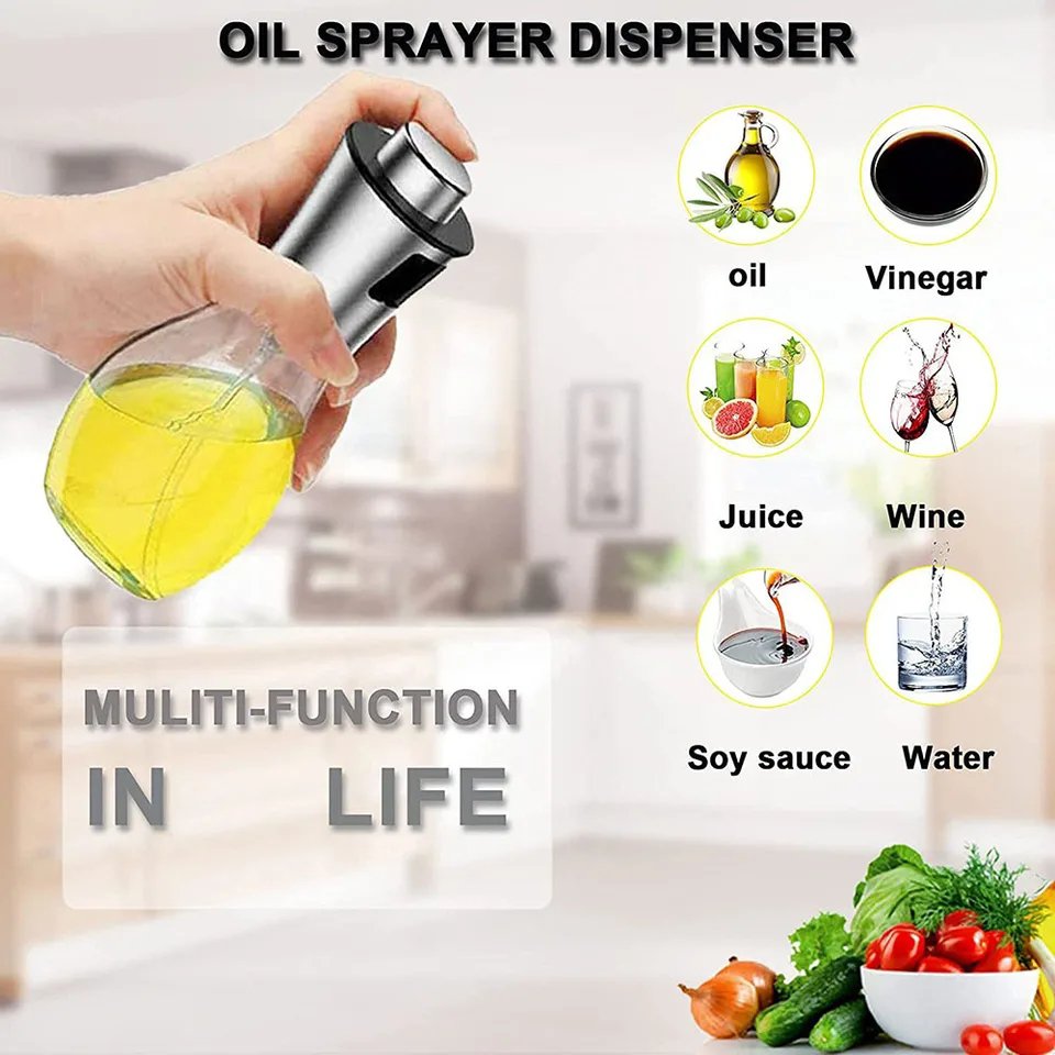 200ml Press Type Olive Oil Spray Bottle
