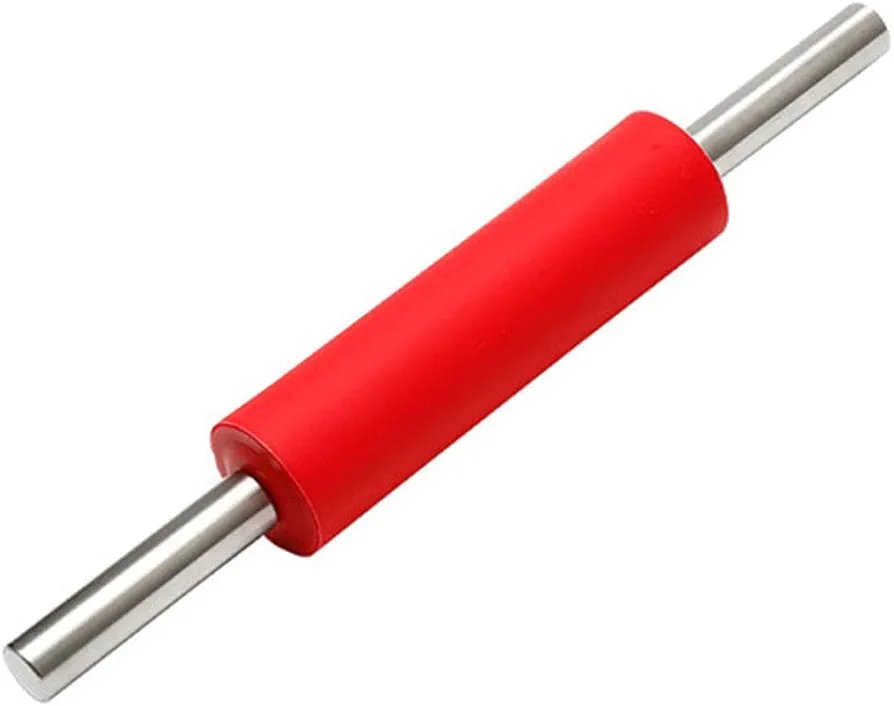 Stainless Steel Handle Silicone Rolling Pin