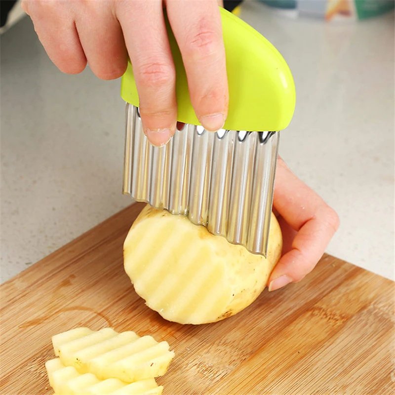 Stainless Steel Vegetable Potato Carrot Wavy Cutter
