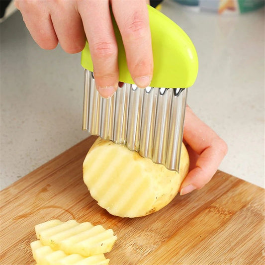 Stainless Steel Vegetable Potato Carrot Wavy Cutter