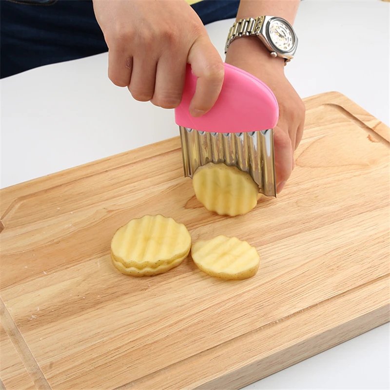 Stainless Steel Vegetable Potato Carrot Wavy Cutter
