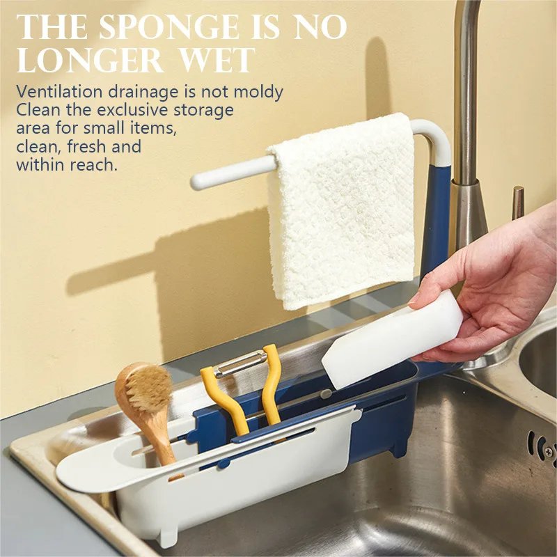 Telescopic Expendable Kitchen Sink Shelf