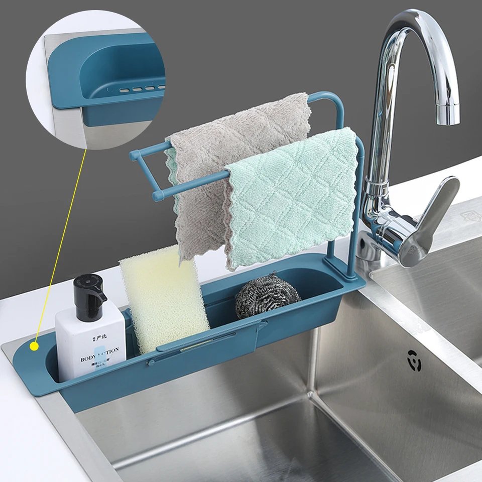Telescopic Expendable Kitchen Sink Shelf