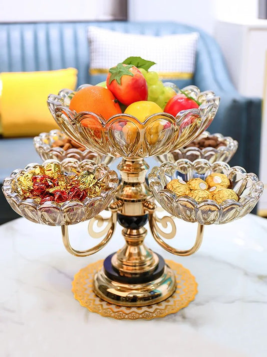 European-style Rotating crystal glass Dry Fruit Tray
