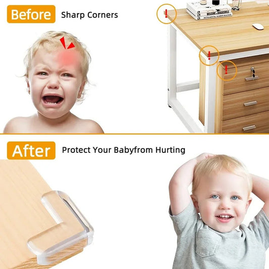 4 Pcs Transparent Silicone Table Corner