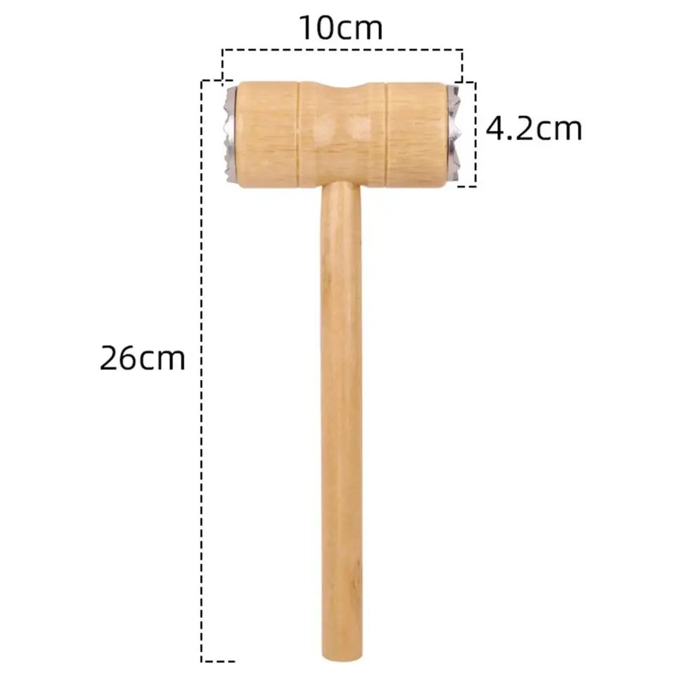 Double Sided Wooden Meat Hammer